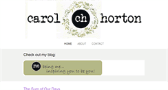 Desktop Screenshot of carolhorton.com